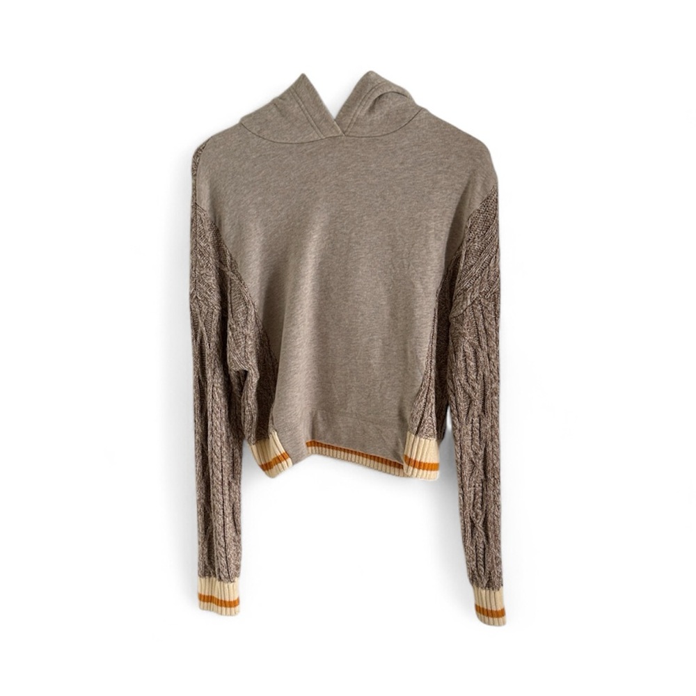 Roots Cozy Tan Cable Knit Women's Cabin Sweater